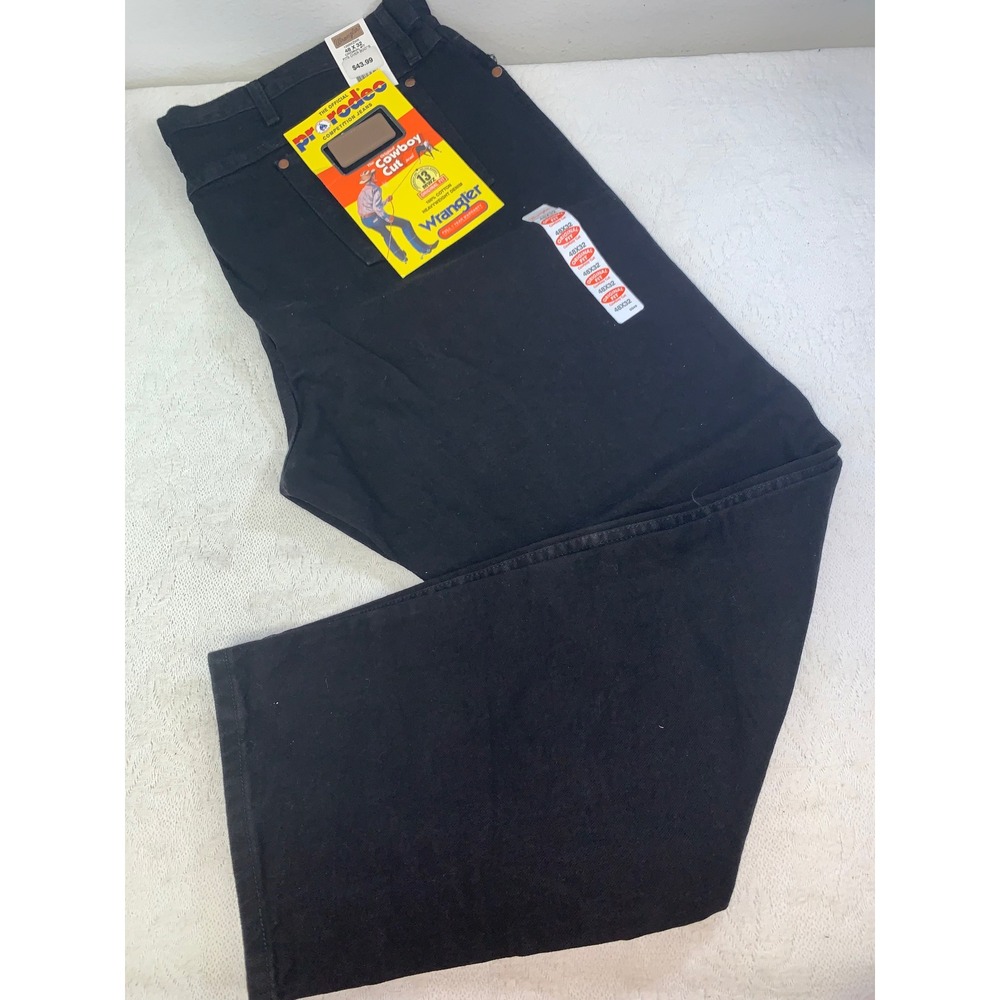 Wrangler 13MWZWK Cowboy Cut Original Fit Black Jeans 48x32 NWT